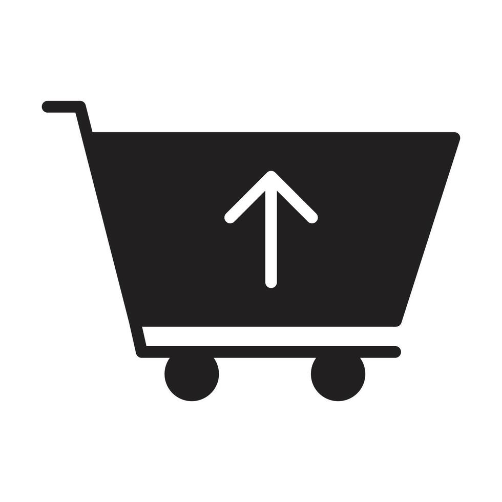 shopping icon on white background vector