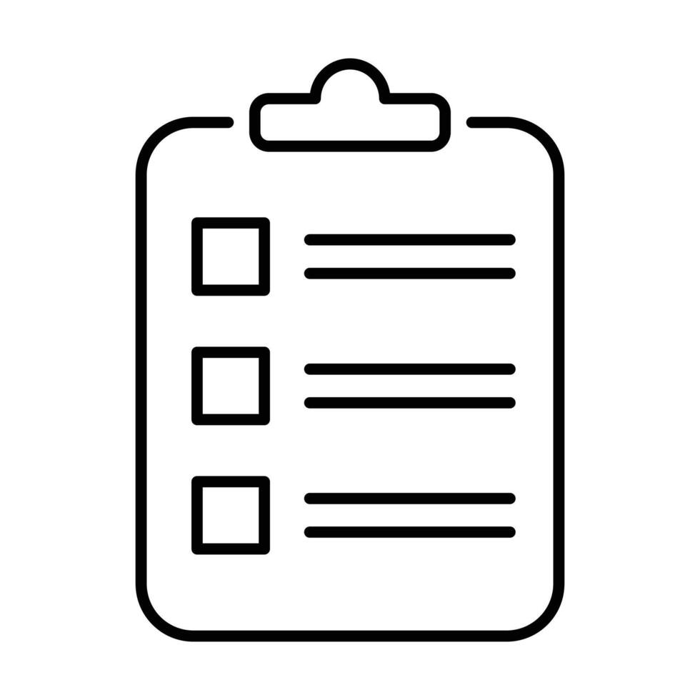Clipboard icon on white background vector
