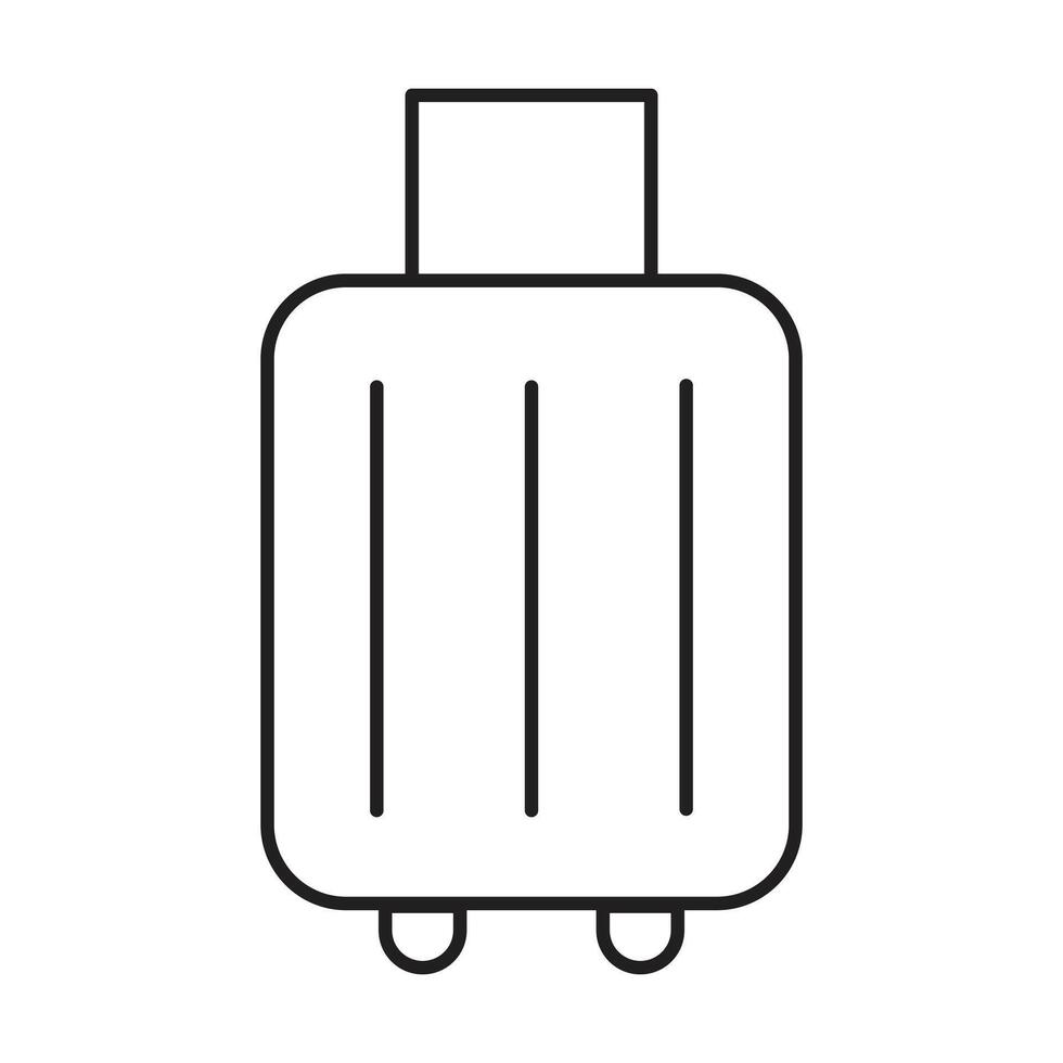 luggage icon on white background vector