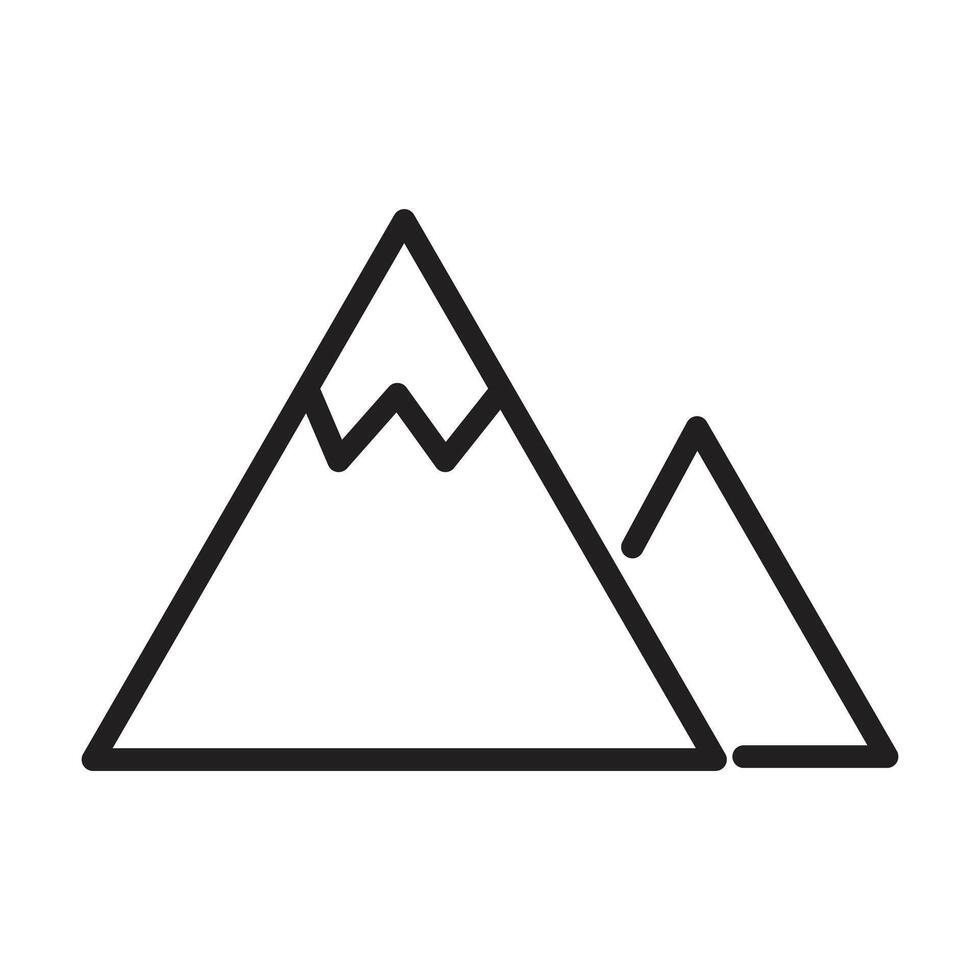 mountain icon on white background vector