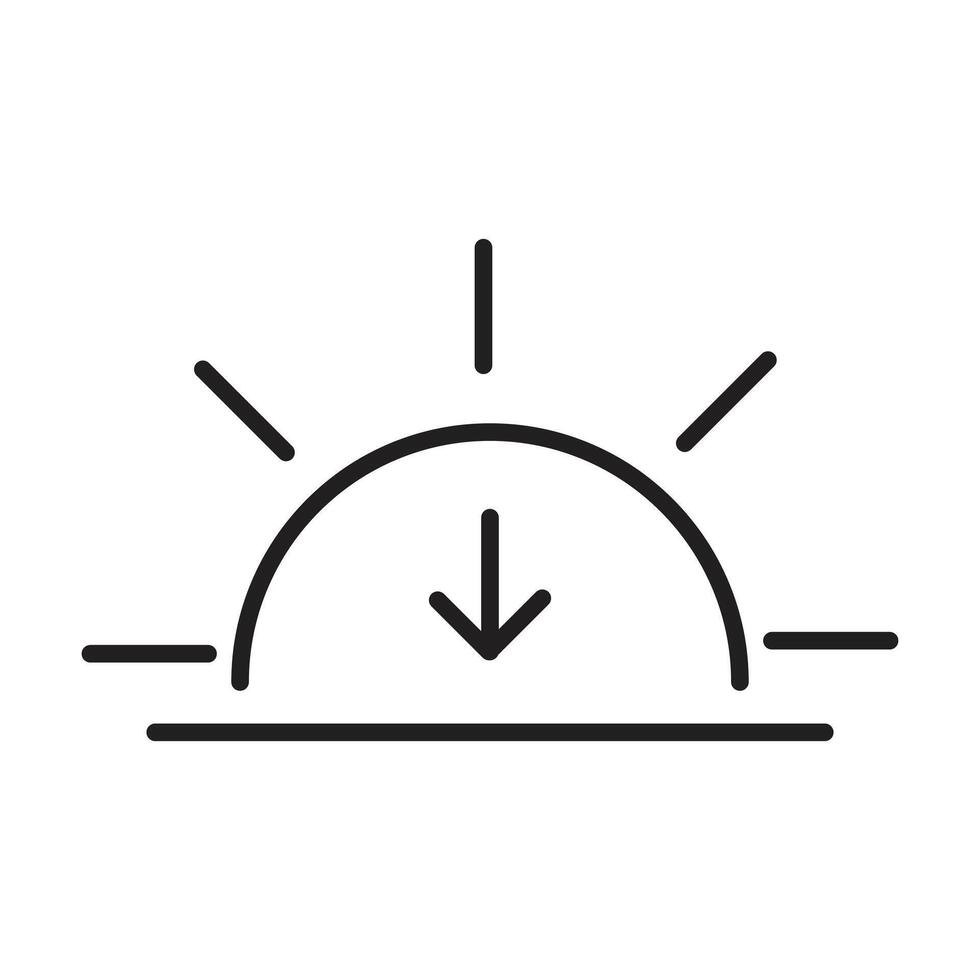 sunset icon on white background vector