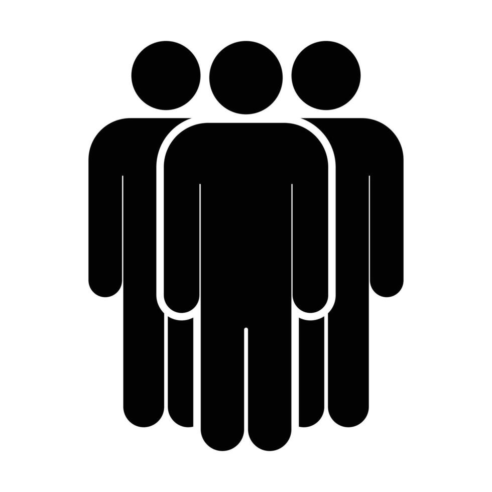 People participants icon on white background vector
