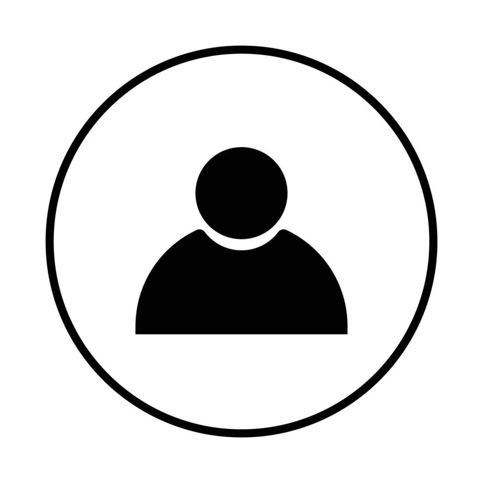 person icon on white background vector