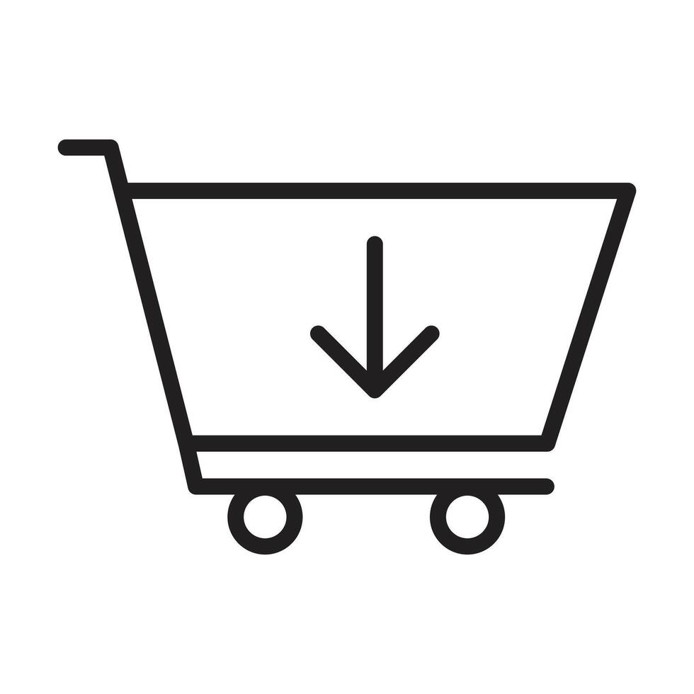 shopping icon on white background vector