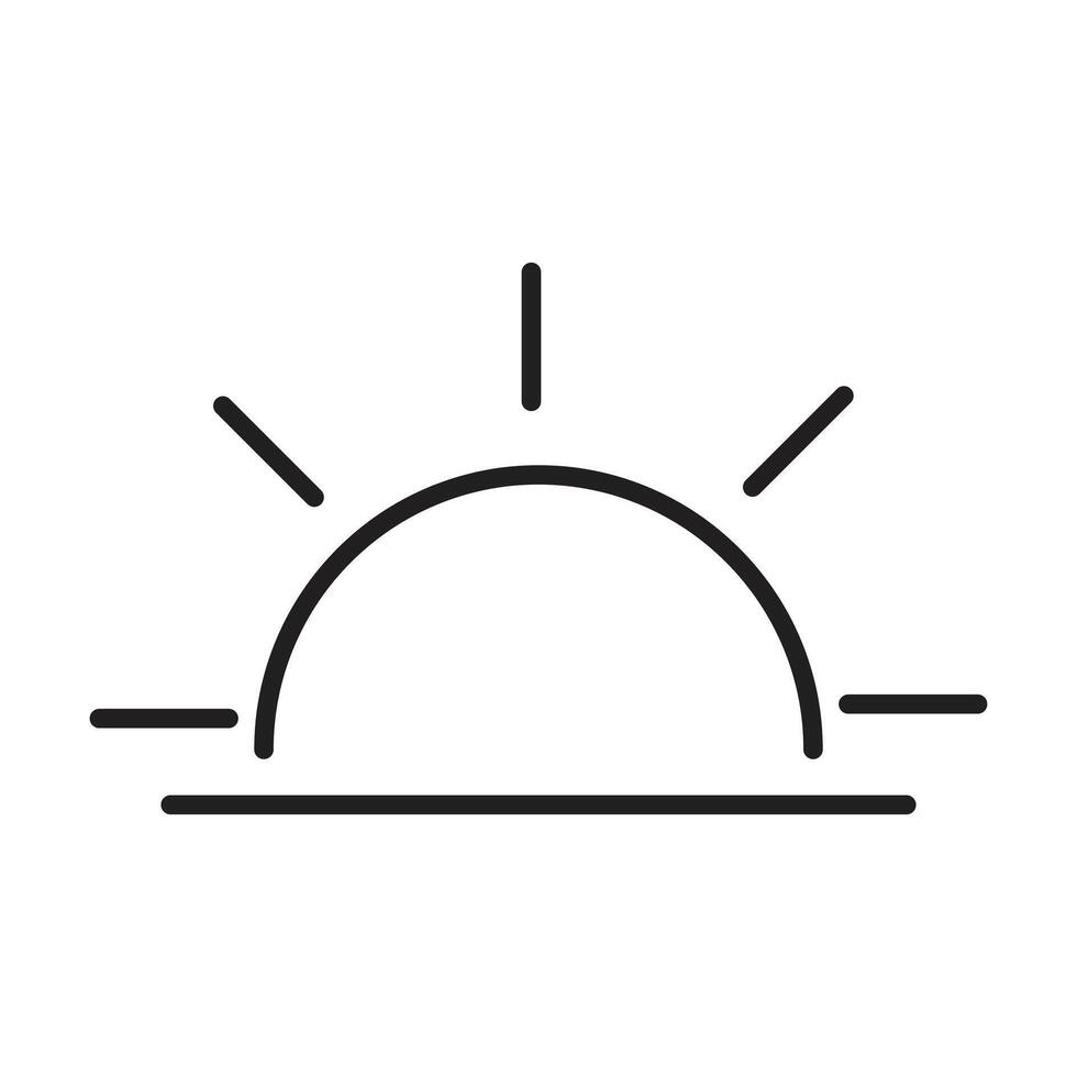 sunrise icon on white background vector