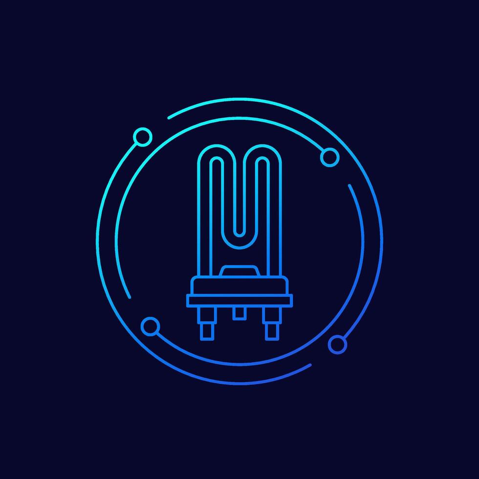 heating element icon, linear design vector