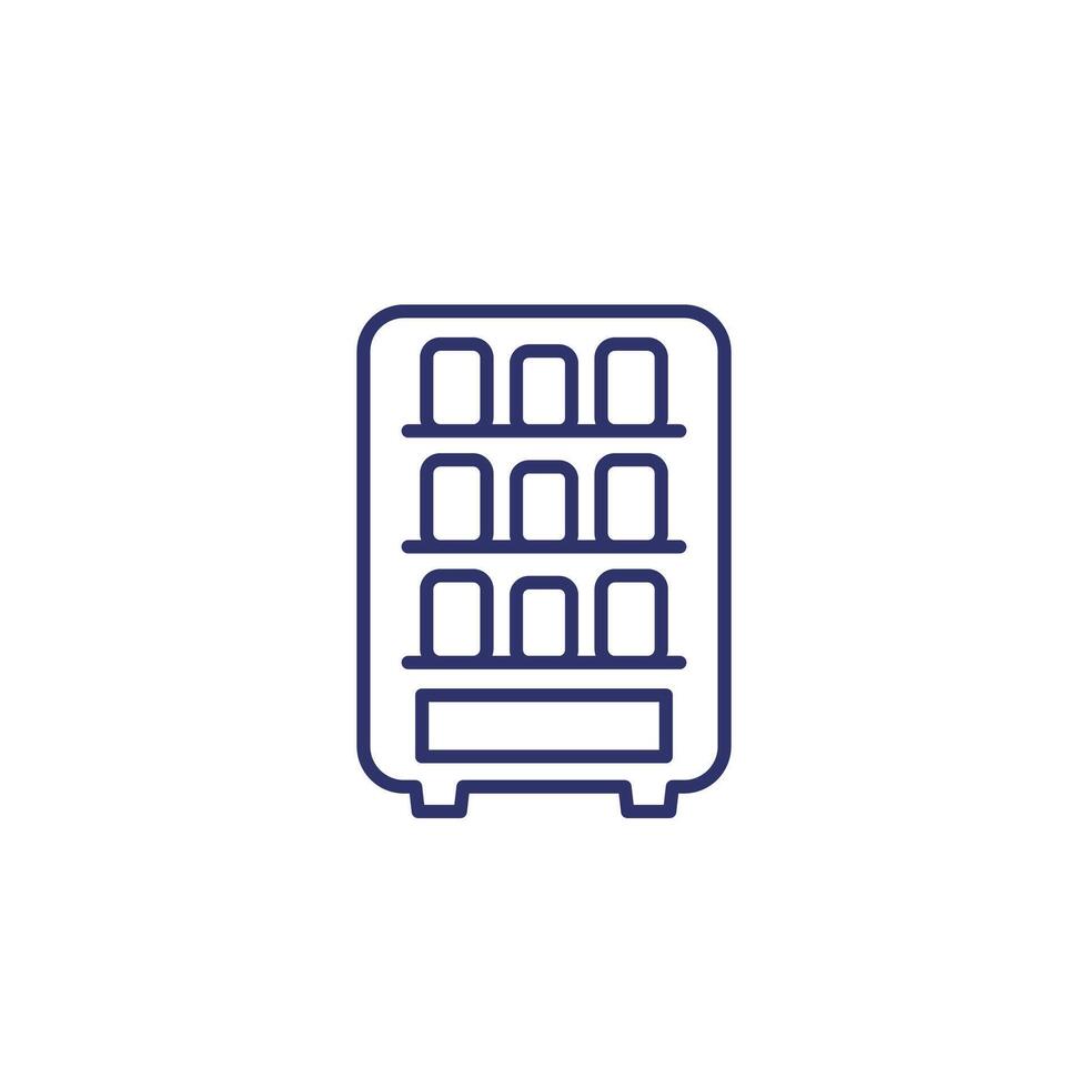 vending machine icon, line vector