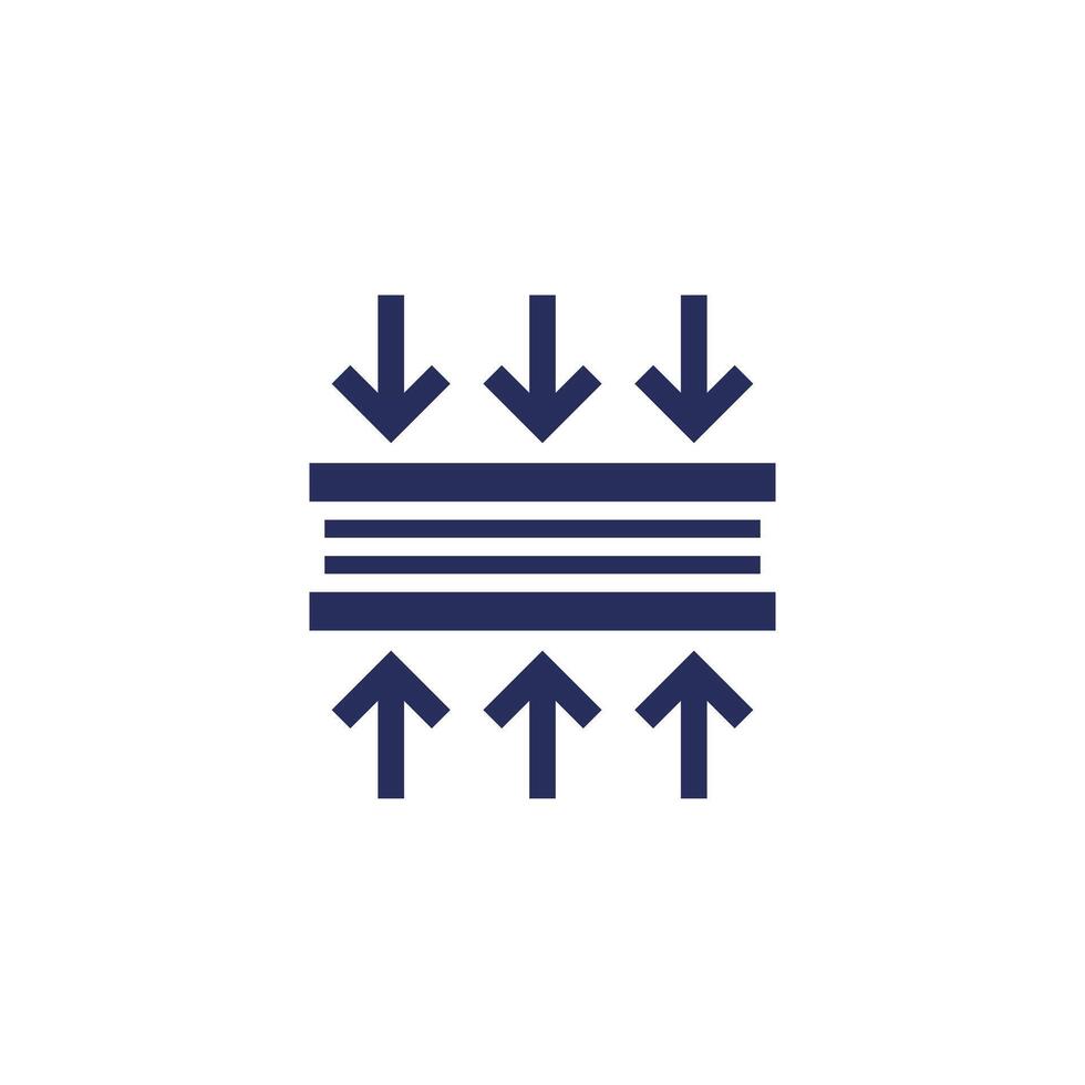 thick or thickness icon, vector