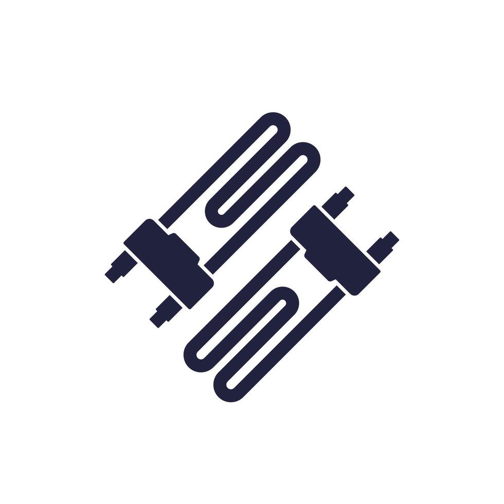 heating elements icon on white, vector