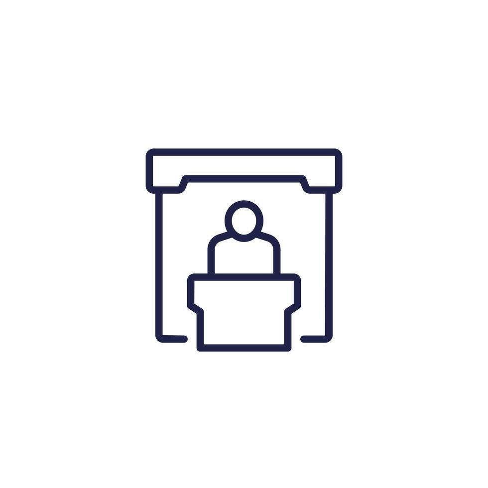 booth or stand line icon vector