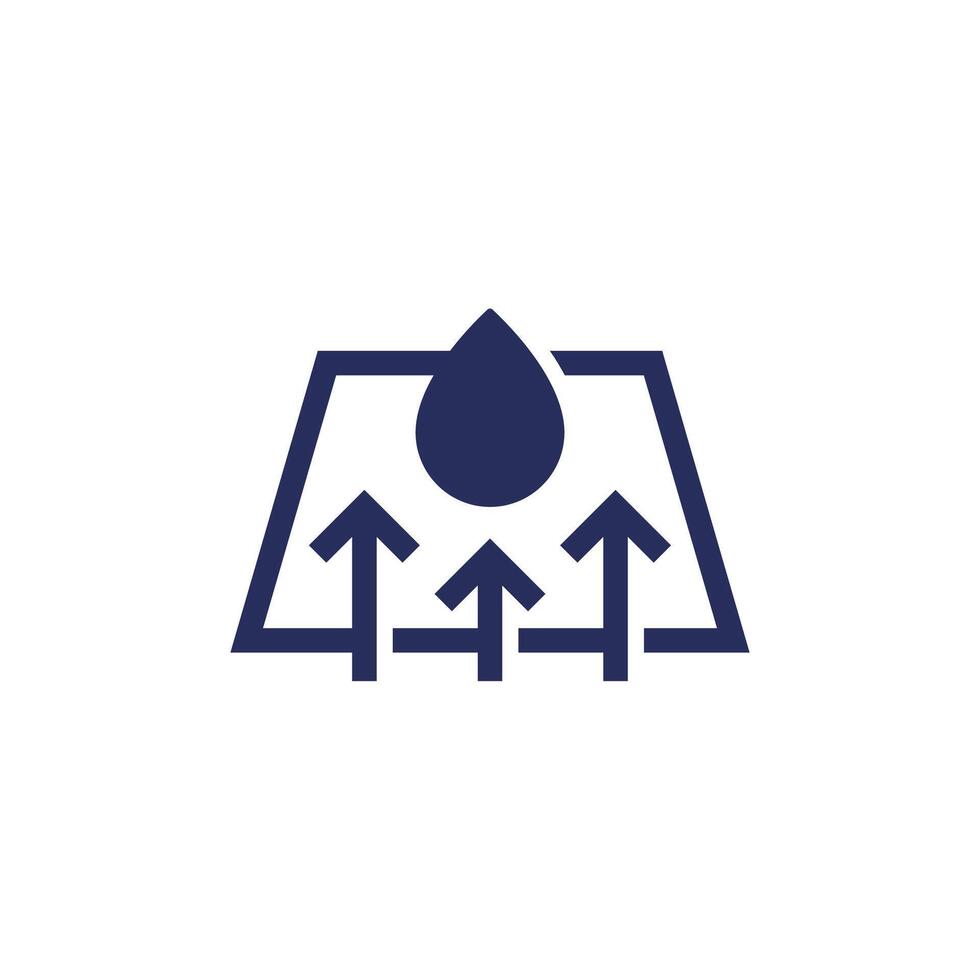 drying icon on white, pictogram vector