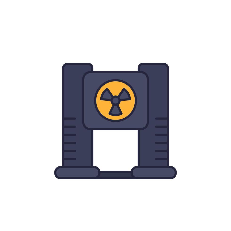 X-ray machine, radiology icon with outline vector