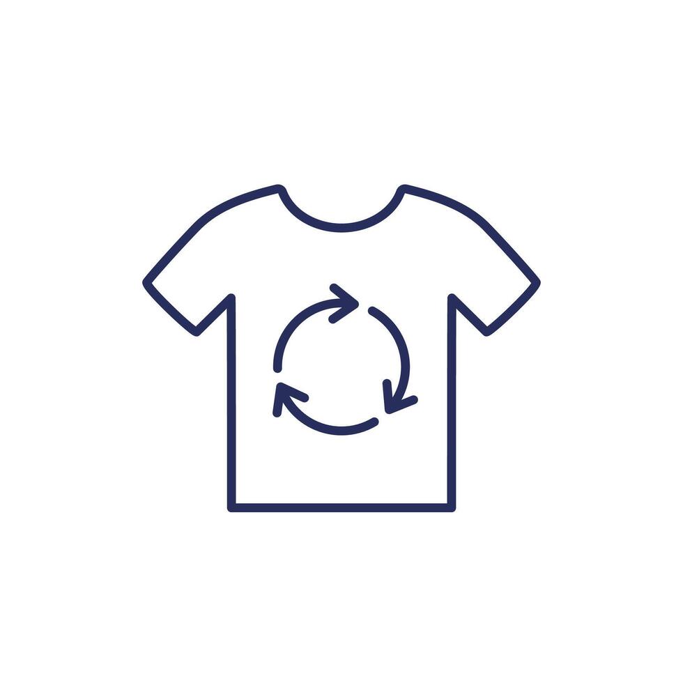 Sustainable fashion icon, line vector