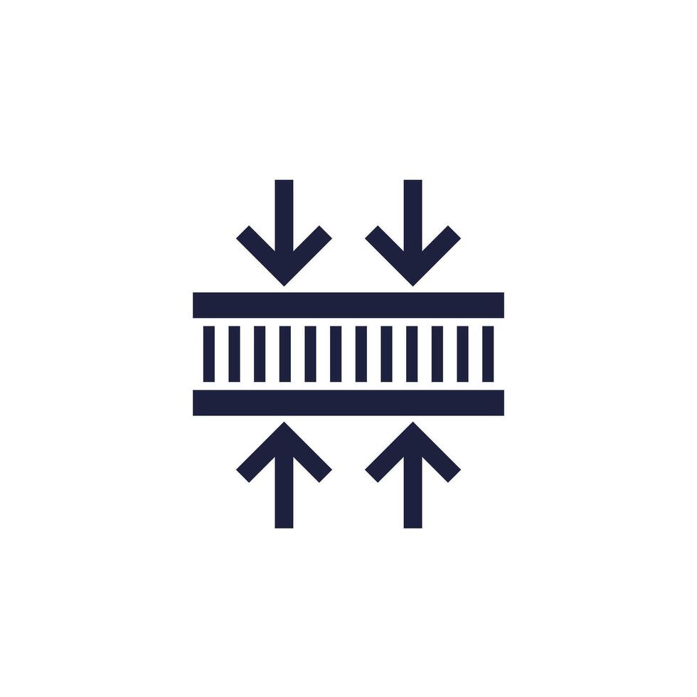 thick or thickness icon on white vector