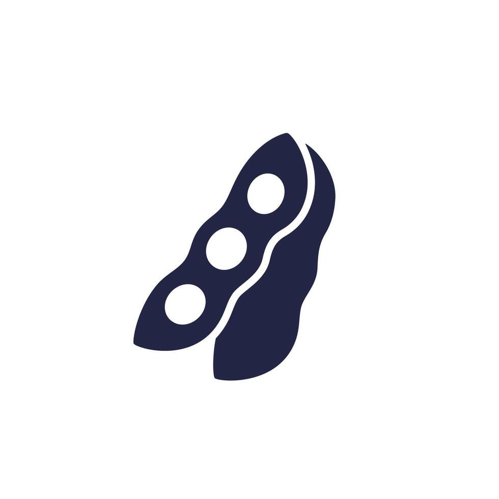 soybeans icon on white, soy beans vector
