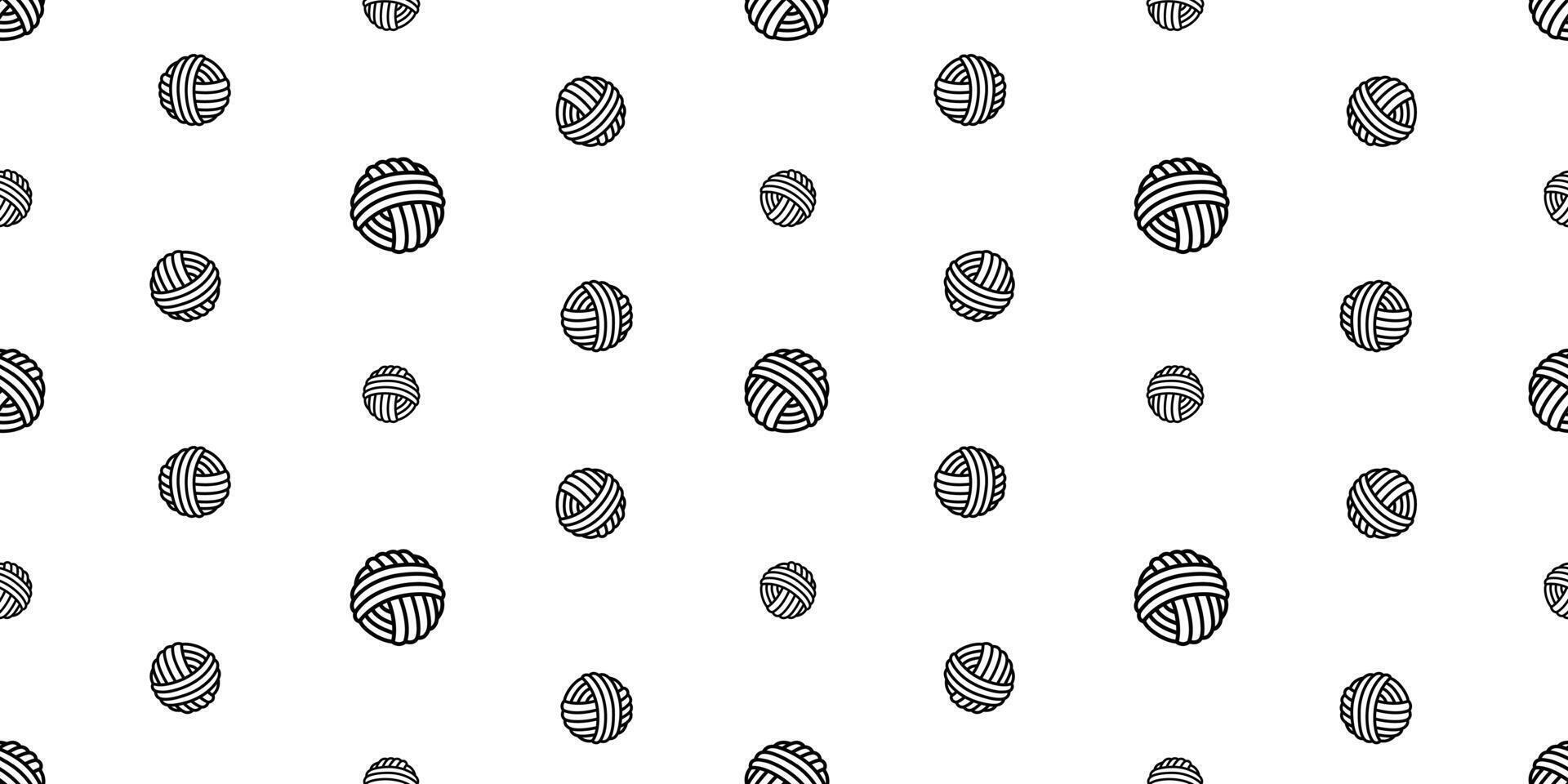 yarn ball seamless pattern cat kitten pet breed dog toy cartoon doodle isolated scarf repeat wallpaper tile background illustration design clip art vector