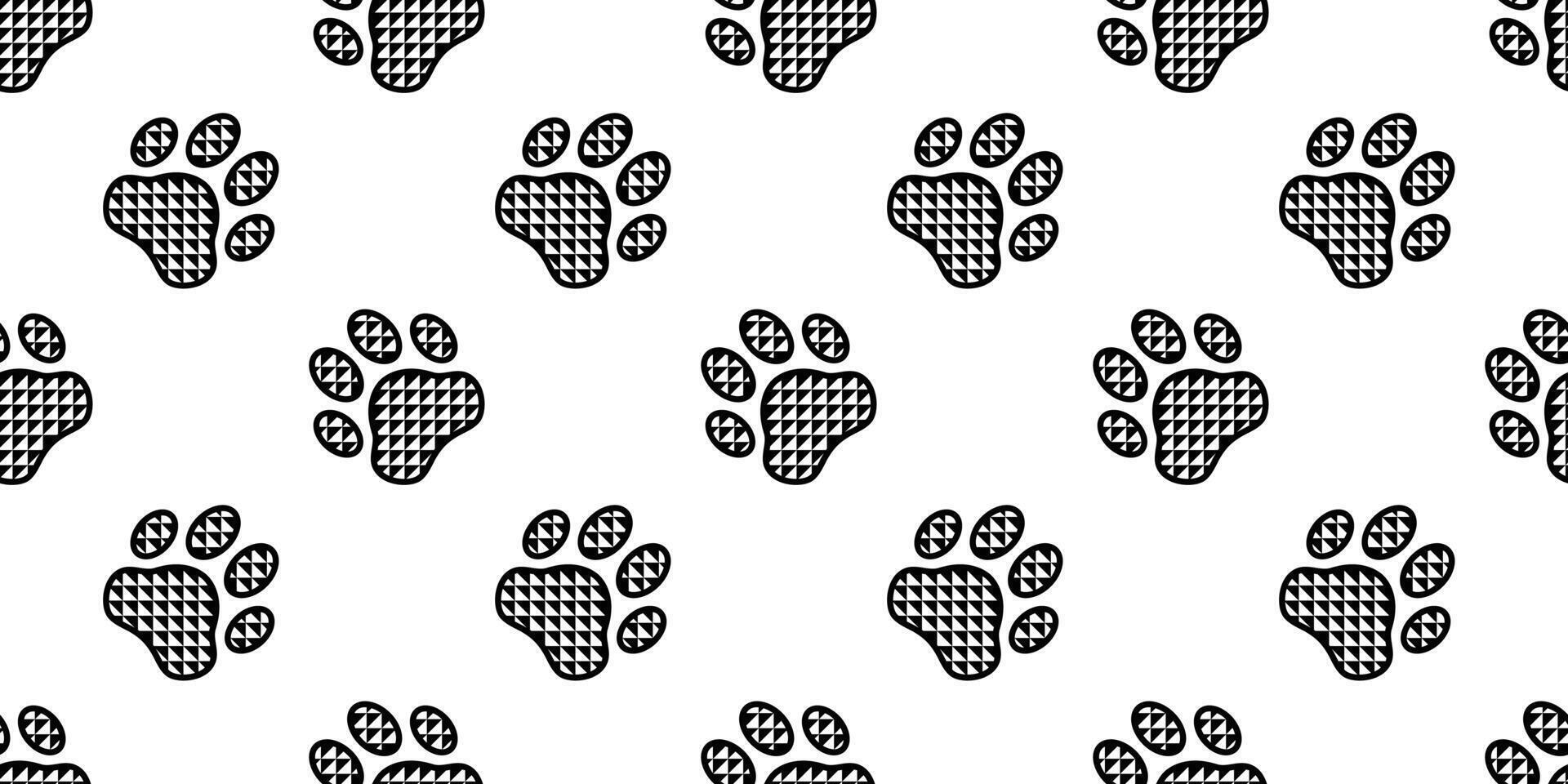 dog paw seamless pattern footprint triangle diamond cat french bulldog kitten puppy pet breed cartoon doodle isolated repeat wallpaper tile background illustration clip art design vector