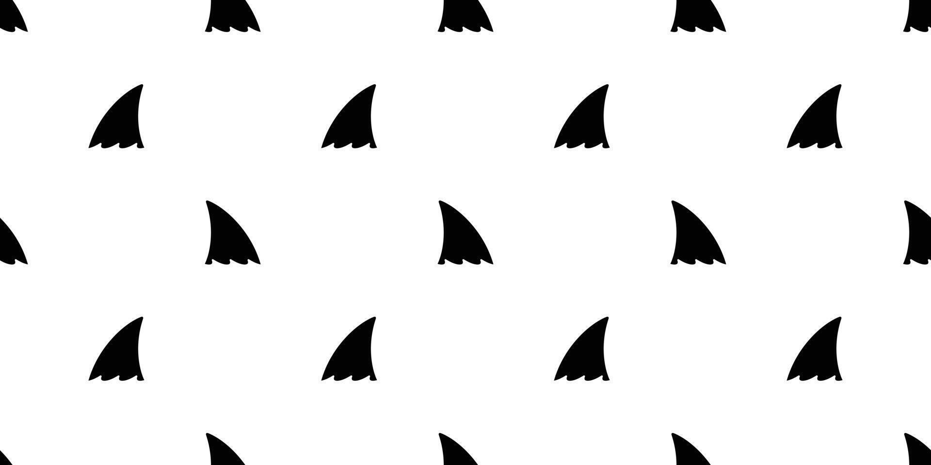 shark fin seamless pattern dolphin fish whale tile background repeat wallpaper animal cartoon illustration sea ocean doodle design scarf isolated vector