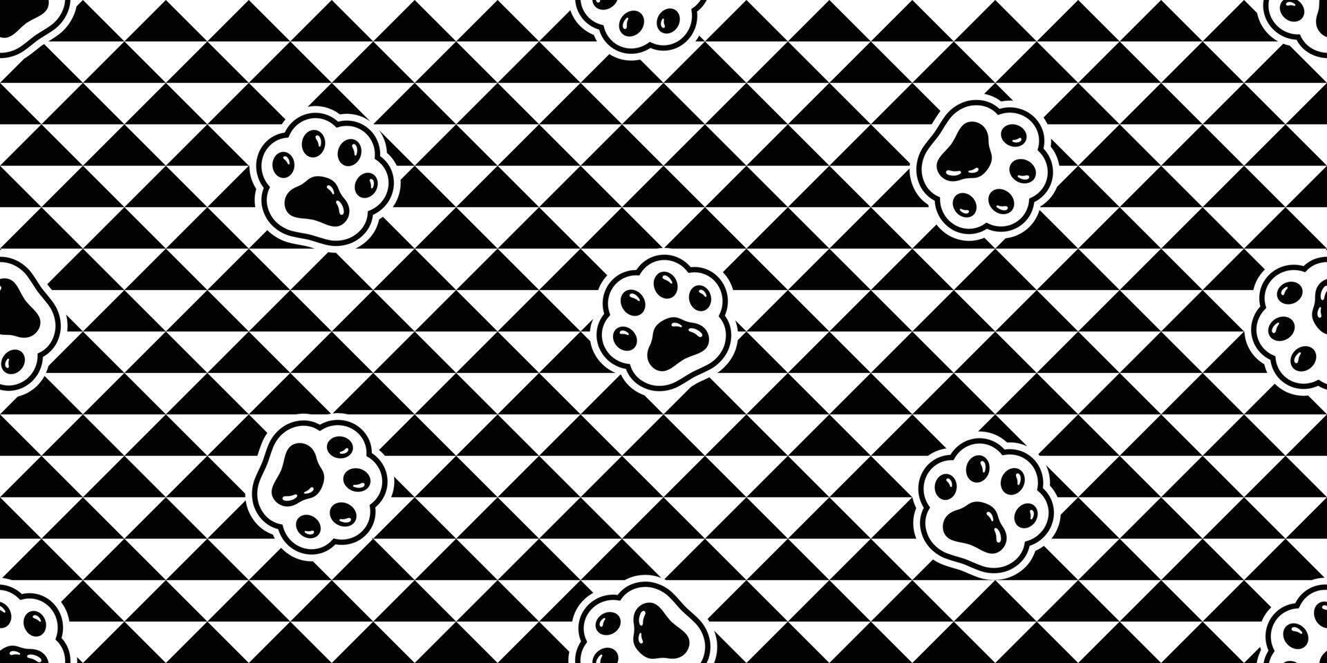 dog paw seamless pattern footprint triangle french bulldog puppy pet breed cartoon doodle repeat wallpaper tile background illustration design isolated vector