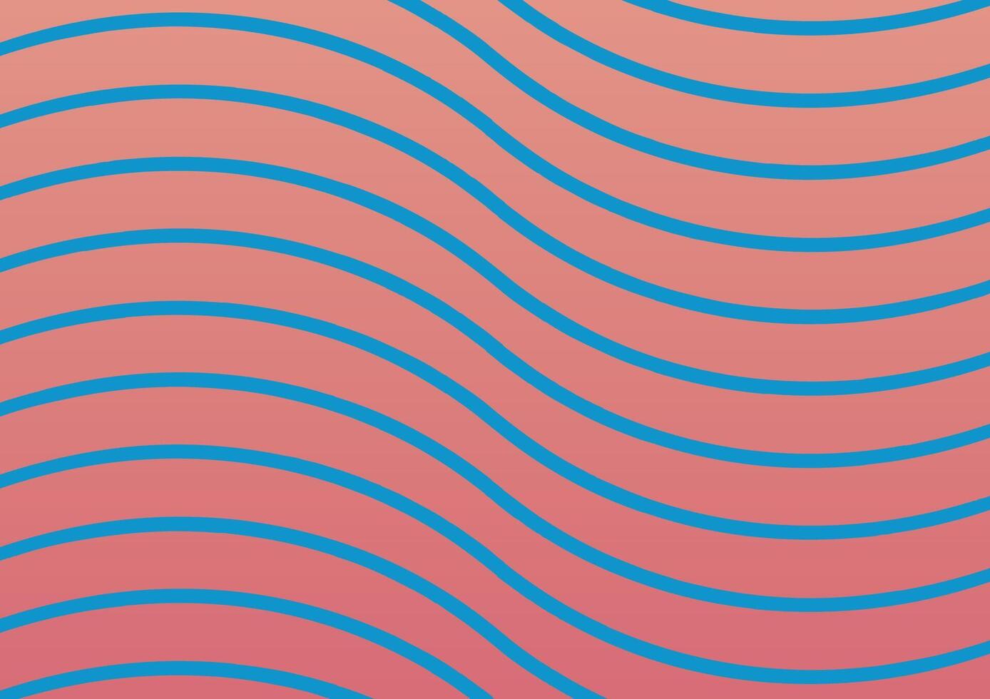 a pink and blue striped background with wavy lines vector