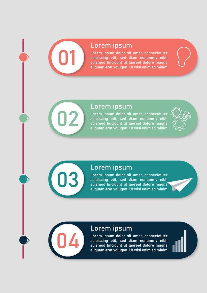business model infographic template with four different options vector