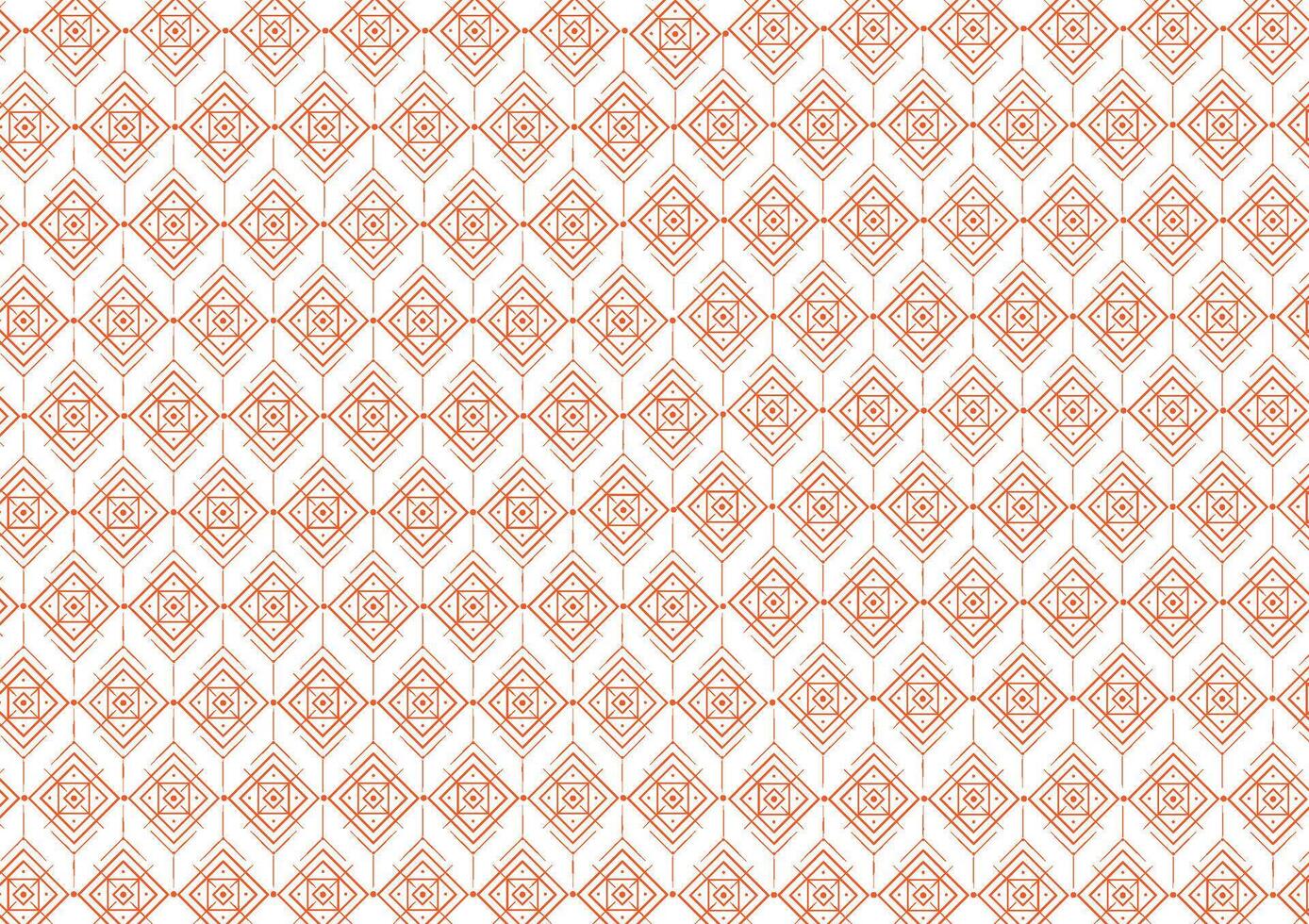 a pattern of orange and white geometric shapes vector