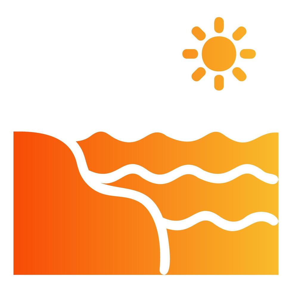 Beach with Sun vector