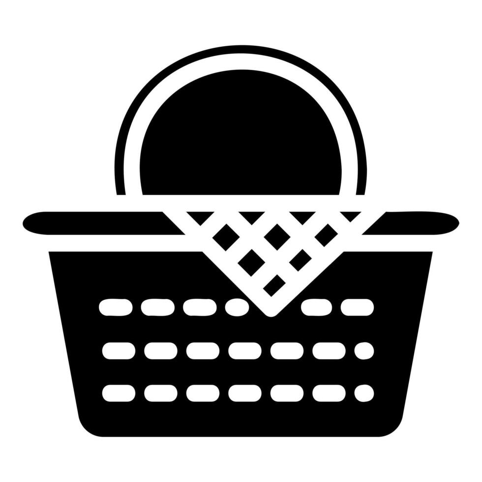 Picnic Basket Glyph Icon vector