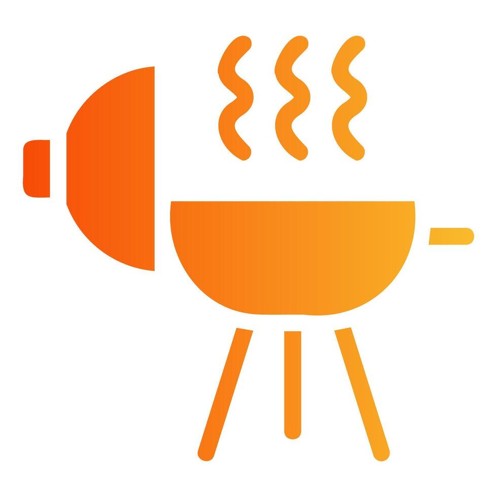 Grill Glyph Gradient Icon vector