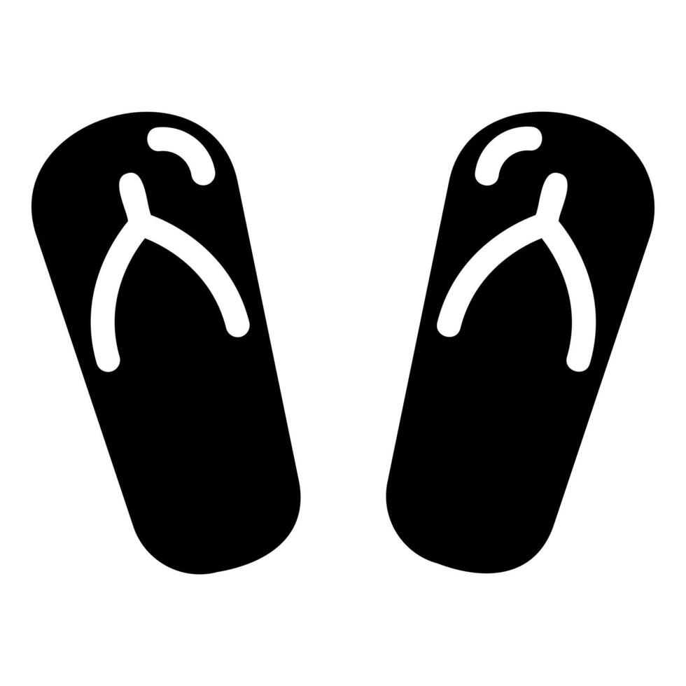 Flip Flops Glyph Icon vector