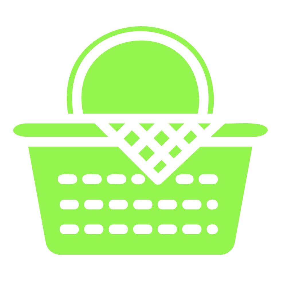 Picnic Basket Glyph Fill Icon vector