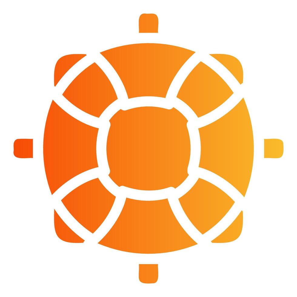 Lifebuoy Glyph Gradient Icon vector