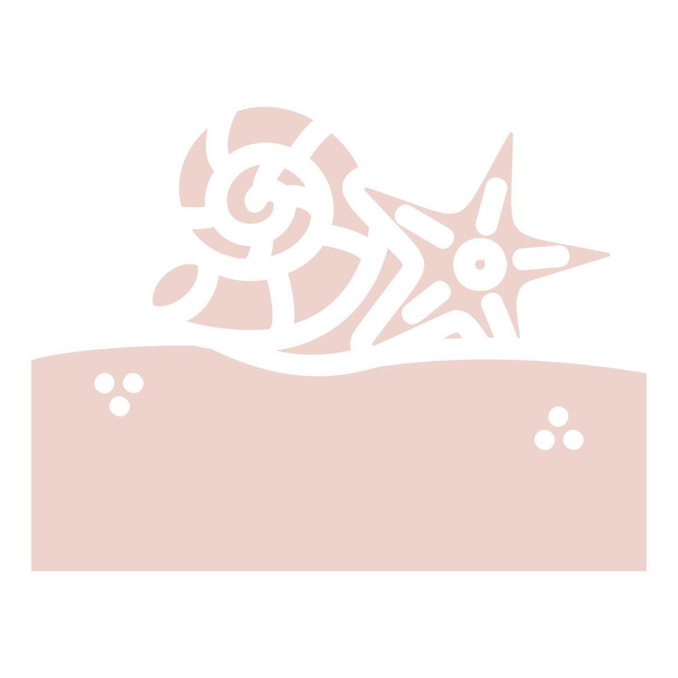 Seashell and Starfish on the Beach vector