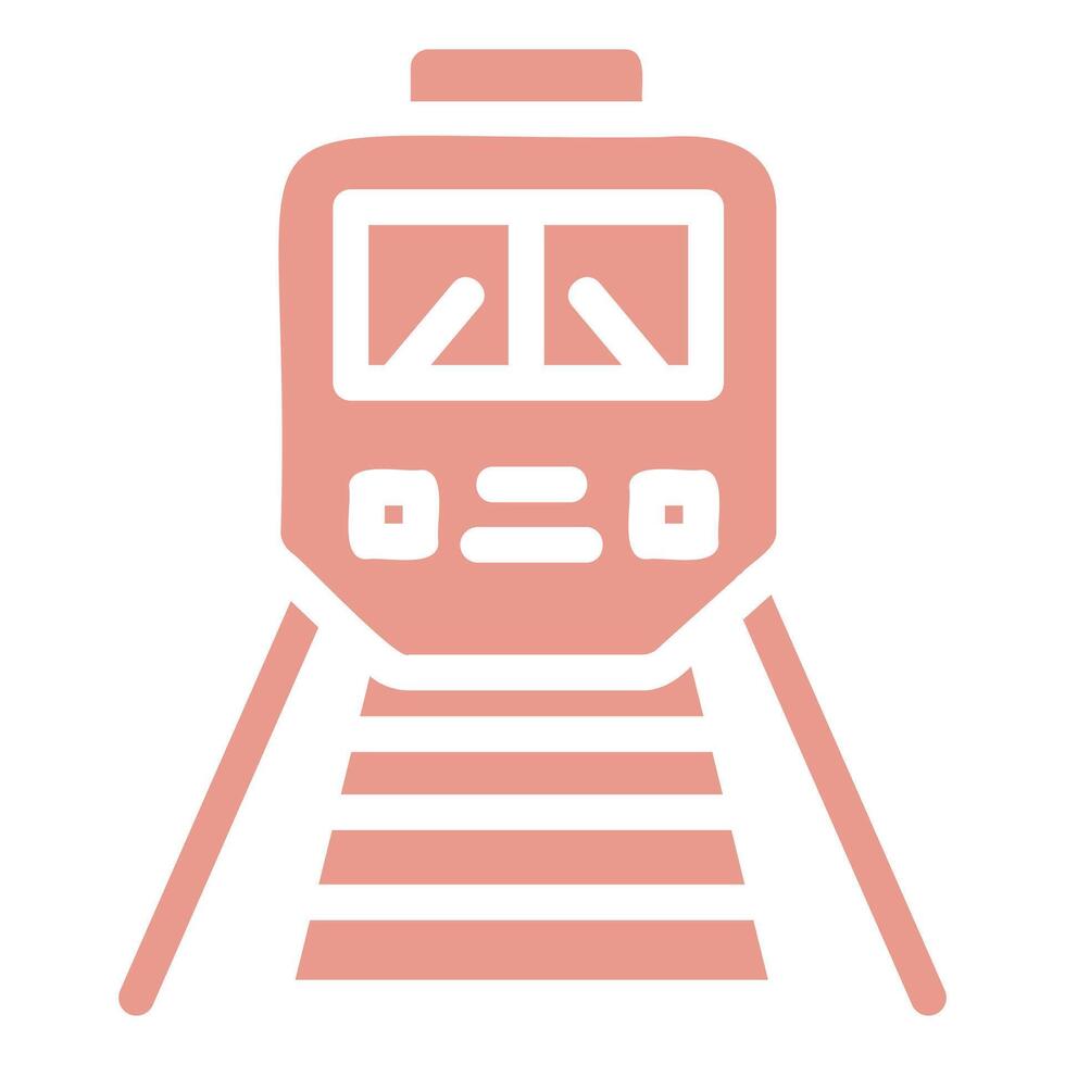 Train Icon Glyph Fill Icon vector