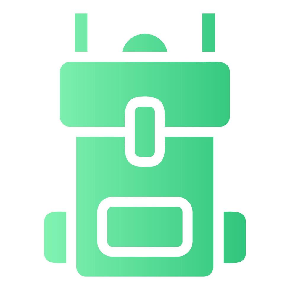 Backpack Glyph Gradient Icon vector