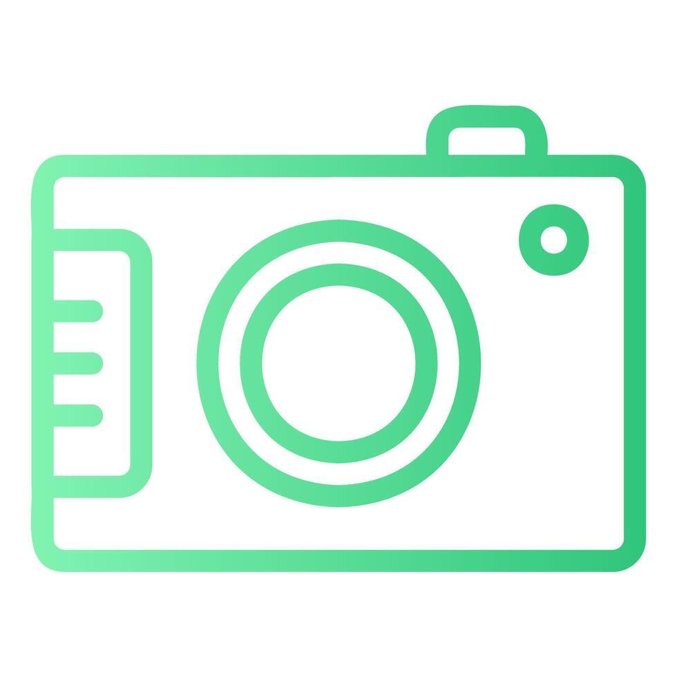 Camera Outline Gradient Icon vector