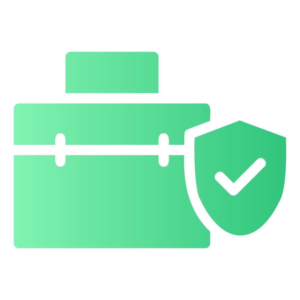 Secure Toolbox Glyph Gradient Icon vector