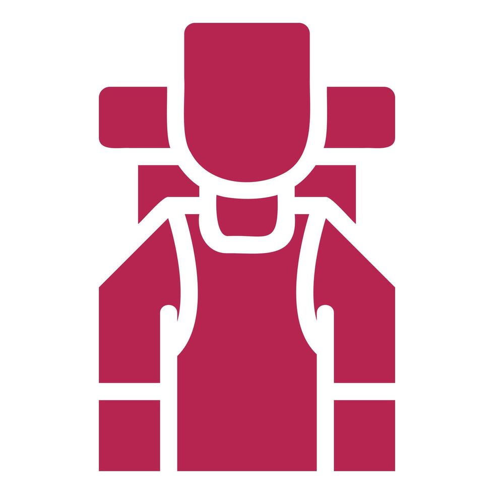 Backpacker Glyph Fill Icon vector