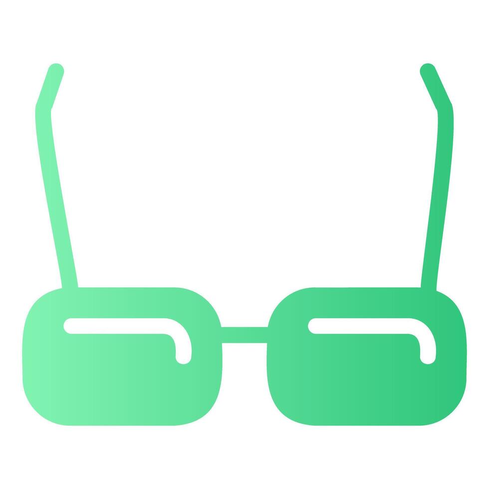Green Gradient Glasses Icon vector