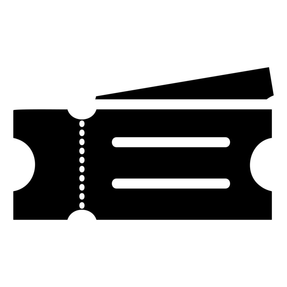 Ticket Glyph Icon vector