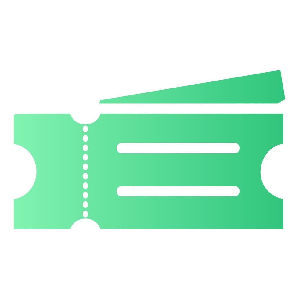 Ticket Glyph Gradient Icon vector