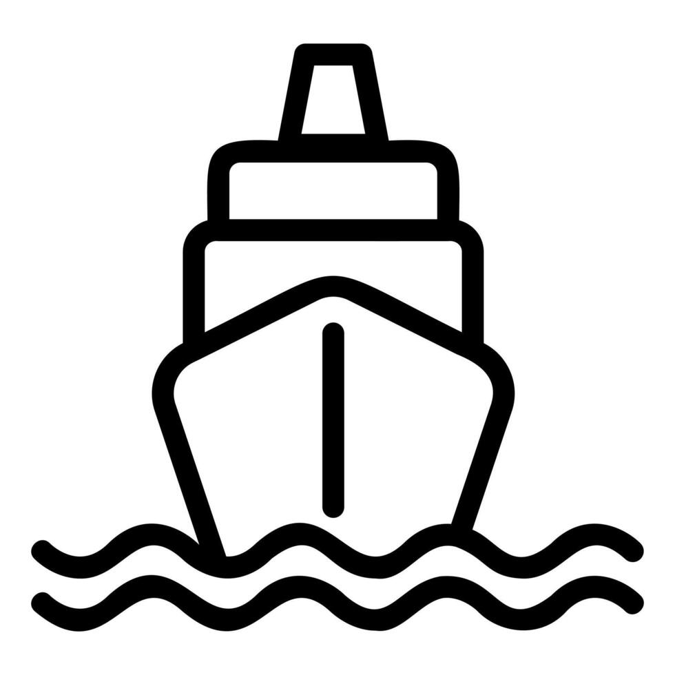 Cruise Ship Outline Style vector