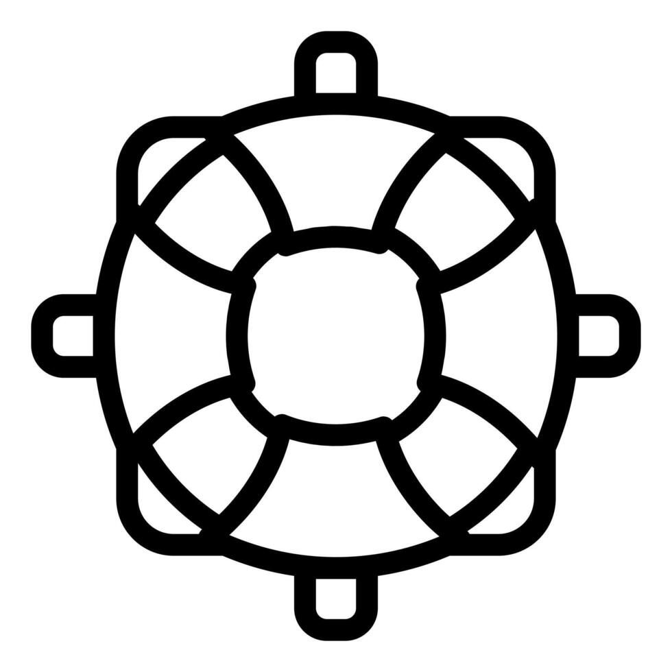 Lifebuoy Outline Icon vector