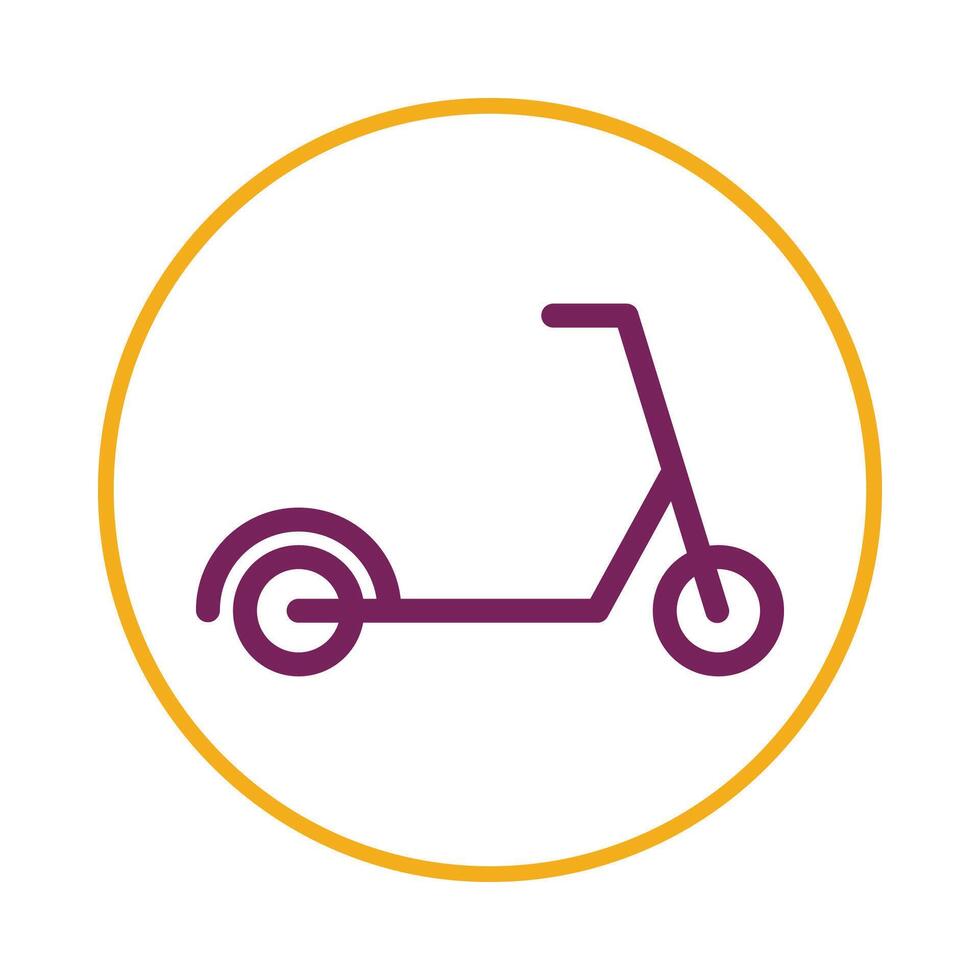 Scooter trendy icon stellar abstract illustration colorful artwork design vector