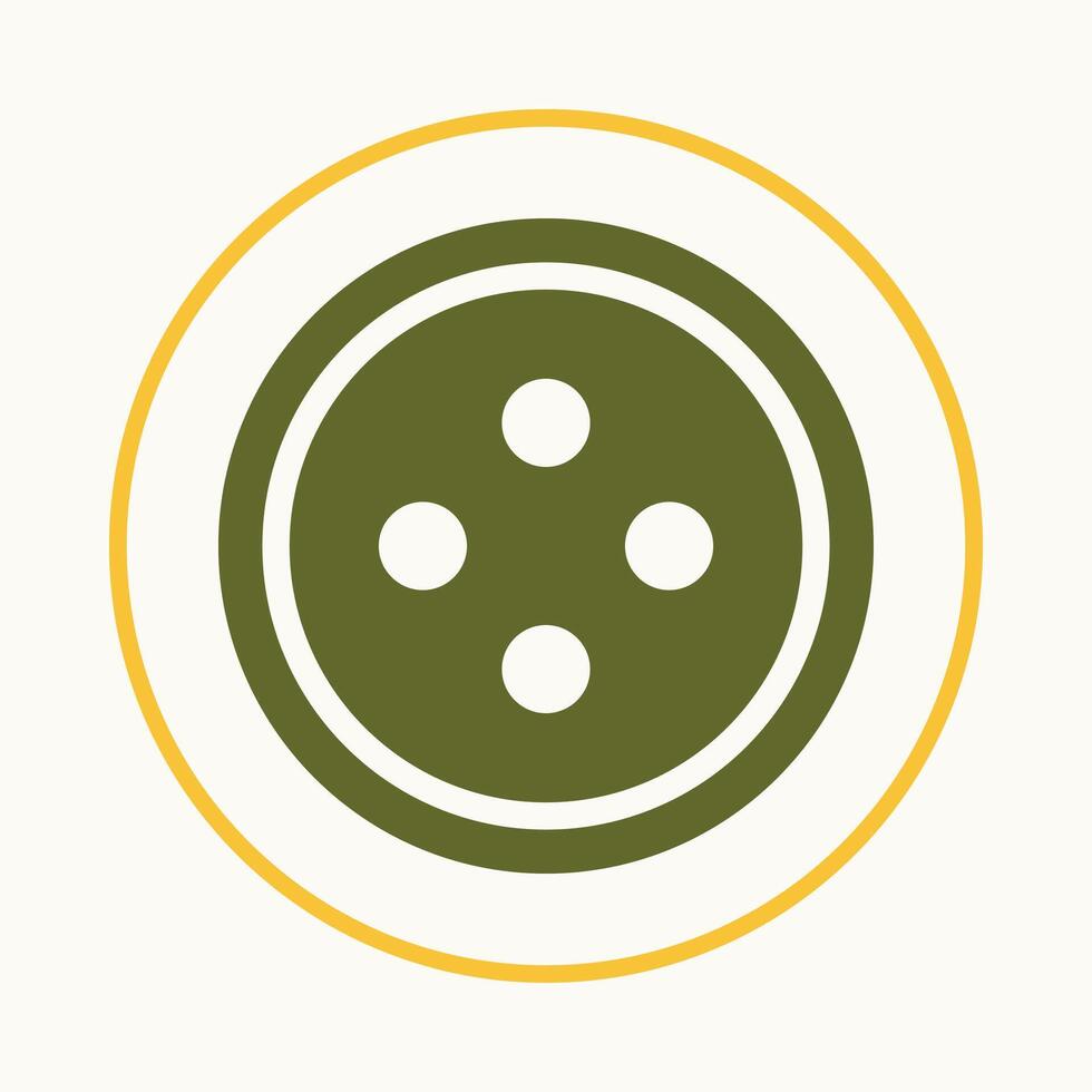Clothing button trendy icon fantastic abstract illustration colorful artwork design vector