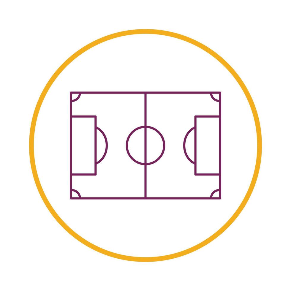 Soccer field trendy icon stellar abstract illustration colorful artwork design vector