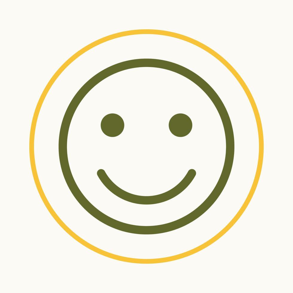 Smile trendy icon fantastic abstract illustration colorful artwork design vector