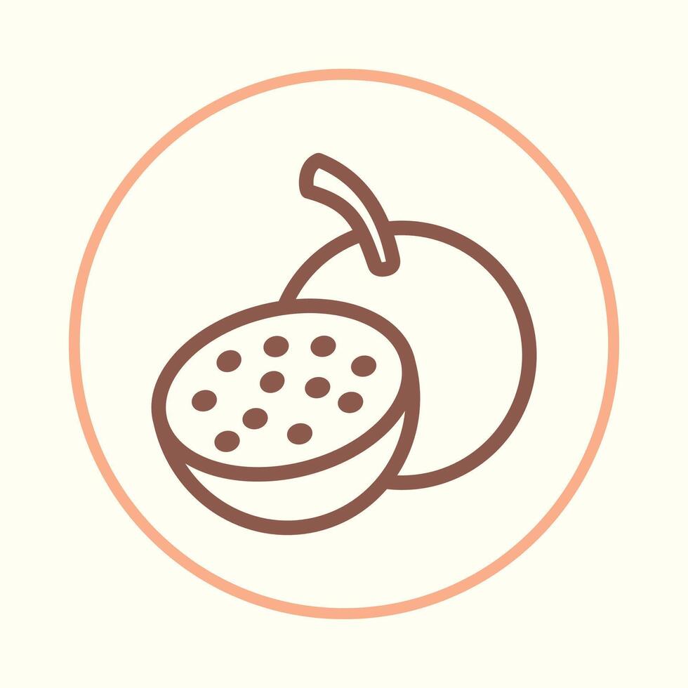 Fruit favorable trendy icon abstract illustration artwork colorful design vector