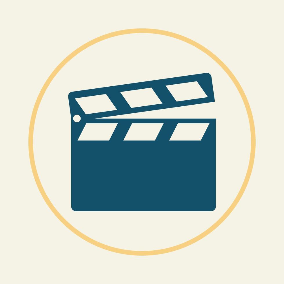 Film clapper trendy icon superb abstract illustration colorful artwork design vector