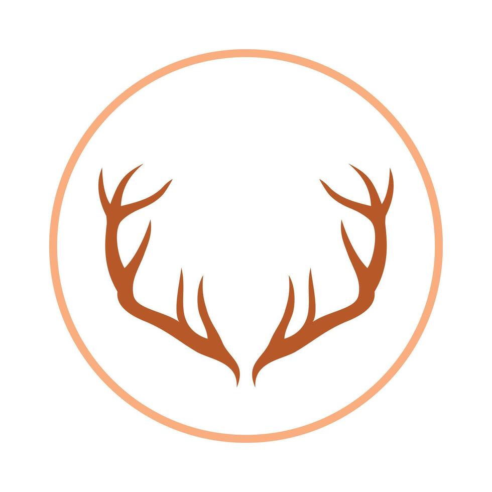 Deer horn trendy icon wonderful abstract illustration colorful artwork design vector
